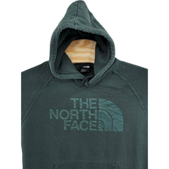 The North Face Hoodie Women's Medium Green Half Dome Logo Sweatshirt Pullover - Picture 3 of 9